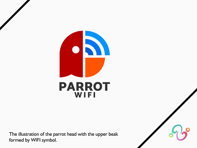 Parrot Wifi Logo animal beak bird brand design brand designer connection fauna internet logo design logo designer logo for sale logo idea logo inspiration logomark logotype parrot signal wifi wireless zzoe iggi