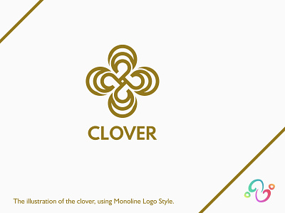 Clover Logo brand design brand designer clover elegant leaf line logo design logo designer logo for sale logo idea logo inspiration logomark logotype luck lucky luxurious luxury monoline nature zzoe iggi