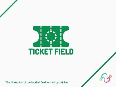 Ticket Field Logo brand design brand designer buy coupon event field fifa football logo design logo designer logo for sale logo idea logo inspiration logomark logotype soccer sport ticket voucher zzoe iggi