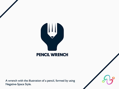 Pencil Wrench Logo author automotive brand design brand designer logo design logo designer logo for sale logo idea logo inspiration logomark logotype machine mechanic pen pencil publisher tool wrench writer zzoe iggi