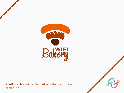 WIFI Bakery Logo bakery brand design brand designer bread connection cyber food internet logo design logo designer logo for sale logo idea logo inspiration logomark logotype restaurant sweet technology wifi zzoe iggi