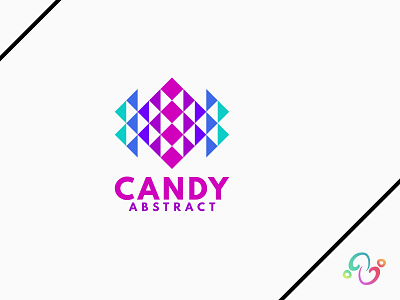 Abstract Candy Logo abstract brand design brand designer candy chocolate color colorful logo design logo designer logo for sale logo idea logo inspiration logomark logotype lollipop marshmallow modern simple sweet zzoe iggi