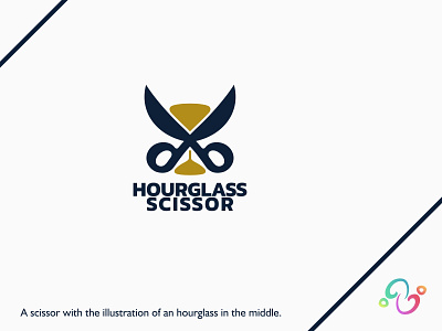 Hourglass Scissor Logo