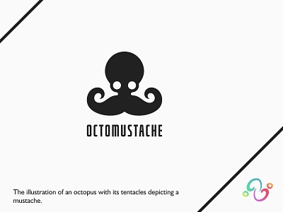 OctoMustache Logo animal barber brand design brand designer fish gentleman hair logo design logo designer logo for sale logo idea logo inspiration logomark logotype moustache mustache octopus squid tentacle zzoe iggi