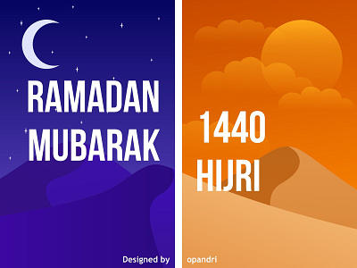 Ramadan Mubarak 1440 h day desert fasting freelance freelancer graphic design graphic designer hijri holy month landscape moon moslem muslim night ramadan ramadan kareem ramadan mubarak ramadhan sun