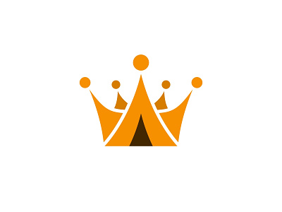 Tent Crown Logo adventure brand identity brand mark camp corporate identity crown design freelancer equipment graphic design king logo brand logo corporate logo design logo for sale logo identity quality queen tent travel trips