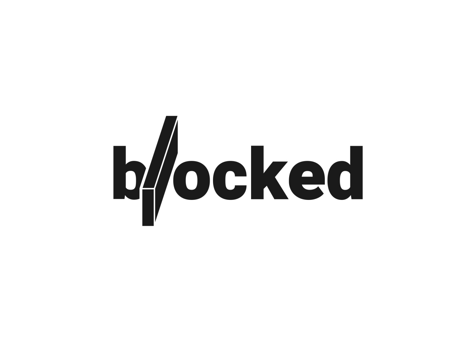 Blocked Logo by Zzoe Iggi on Dribbble