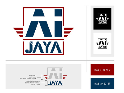 AI Jaya Logo automotive bike brand guideline brand identity brand mark company corporate identity design freelancer emblem logo style garage graphic design logo brand logo corporate logo design logo guideline logo identity machine mechanic motorcycle workshop