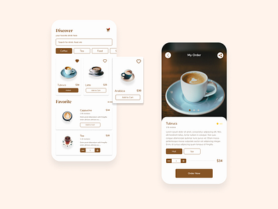 Coffee Shop App app branding coffee app coffee shop design simplicity typography ui uiuxdesign ux