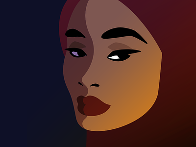 Betty african american flat hijab illustration muslim