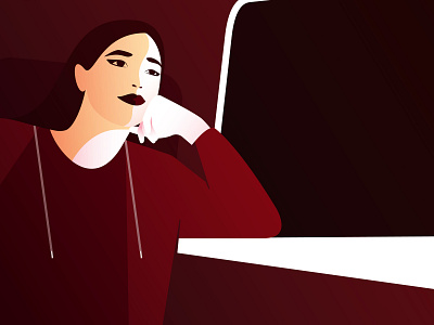 This Time Last Year flat illustration portrait travelling woman