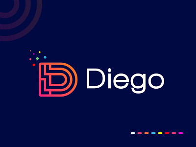 Diego D letter logo design analysis best dribbble shots brand identity branding business conceptual logo d letter logo d logo data gradient letter logo lettermark logo marks modern monogram most popular shots rimonhasand601 symbol typography ux