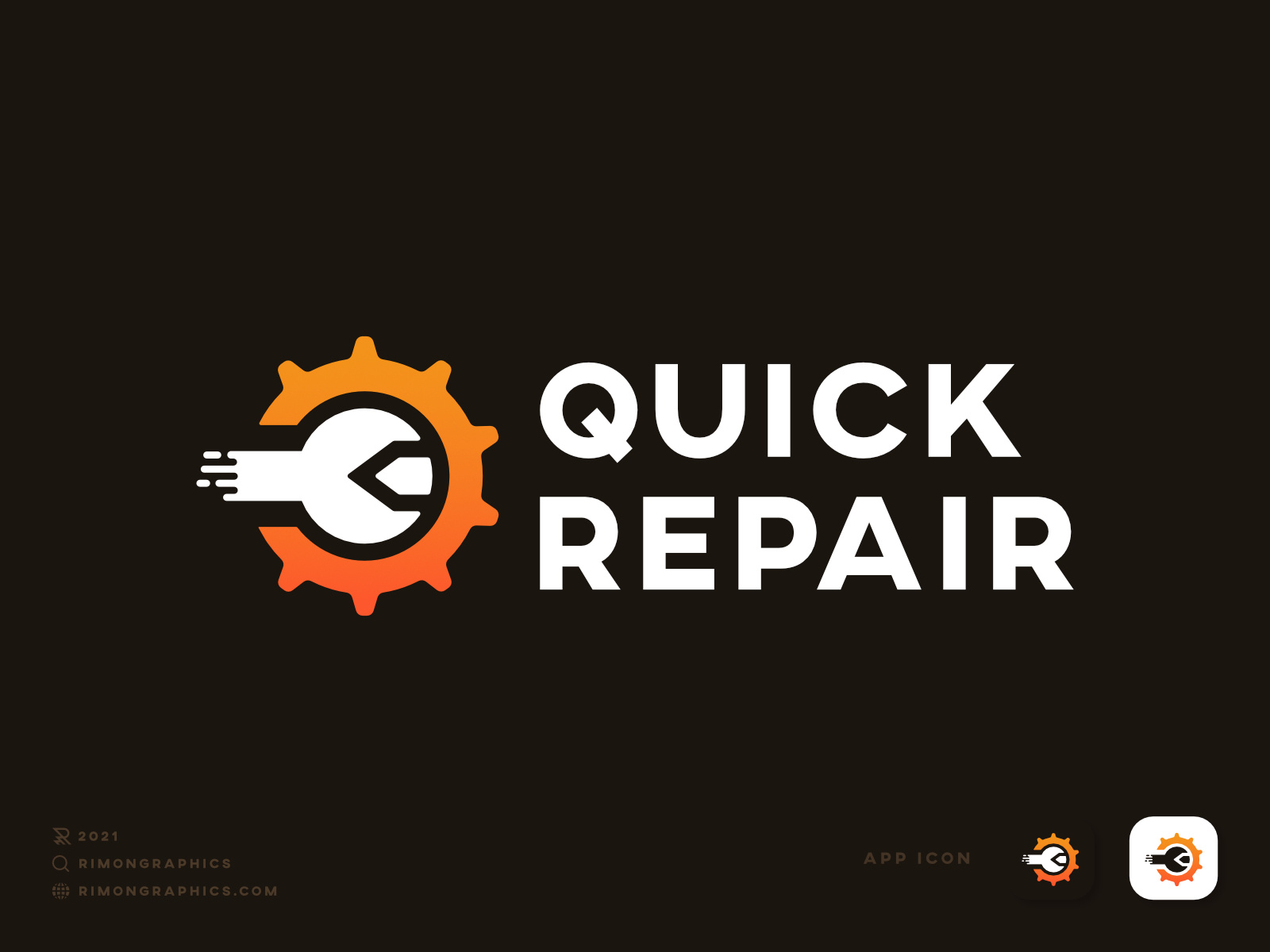 Quick Repair Logo by Rimon Hasan on Dribbble
