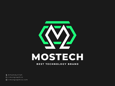 Mostech Logo digital tech logo fintech app mostech logo rimongraphics simpletech single letter logos startup logo t tech logo tech logo for youtube tech logo inspiration visual identity design