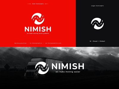 Nimish Logo - 2nd Concepts 2021 best highway logo concepts design global payments logo highway department logo letter gradient logo minimalistic modern letter logo monogram logomark mountain logo nimish logo rimongraphics road bike logo road construction company road travel logo solid color logo top rate logo designer trend logo