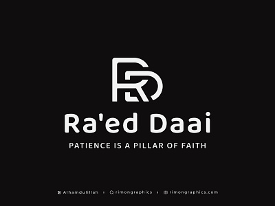 Ra'ed Daai - Letter Logo 2 letter logo design 3 letter logo design alphabet logo daai logo faith logo lettermark meaning monogram logo font monogram logo guide monogram logo wedding patience logo r d logo raed logo rimongraphics samsung lettermark solid color letter logo wordmark