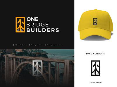 One Bridge Builders Logo bridge branding bridge builder logo company business studio construction golden gate bridge logo logo concept mark road symbol one bridge builders logo rimongraphics road construction road logo branding san francisco branding strong identity construction top best icon logotype tower bridge logo