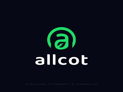 Allcot - Letter A Logo allcot logo brand identity branding custom lettering homepage identity designer leaf letter logo letter a logo lettermark logo newyork branding rebrand redesign renewable energy rimongraphics small letter a logo solar energy sushi delivery tea leaf logo windmills logo 99designs wordmark