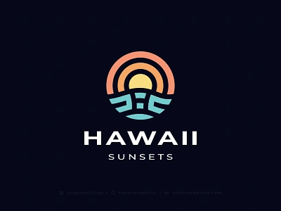 Hawaii Sunsets - H Logo beach energy logo beach logo inspiration cryptoart cryptocurrenc h logo hawaii sunsets logo interface logolounge minimal mobile app nftmarketplace product design rimongraphics sunset grill logo sunset logo 99designs sunset logo inspiration sunsets letter logo travel branding travel logo