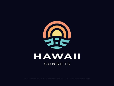 Hawaii Sunsets - H Logo beach energy logo beach logo inspiration cryptoart cryptocurrenc h logo hawaii sunsets logo interface logolounge minimal mobile app nftmarketplace product design rimongraphics sunset grill logo sunset logo 99designs sunset logo inspiration sunsets letter logo travel branding travel logo