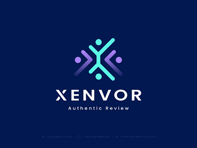 Xenvor Authentic Review Logo art direction best dribbble shots brand design creative brand identity branding creative direction crossed x logo financial app gradient logo letter v logo letter x logo logoexploration mobile apps packaging design rating logo review logo rimongraphics x logo 99designs x logo brand clothing xenvor authentic review logo