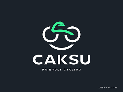 Caksu Friendly Cycling Logo arrow cycle logo bicycle caksu friendly cycling logo city badge cycle branding cycling logo cyclist friendly g green logo green day logo green robot logo green university logo identity designer letter cycle logo line art logo logo design 99designs logoinpirations minimalist logo trend nft road bike logo