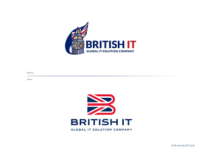 BRITISH IT - Logo Redesign Concepts b letter logo blogo branding and identity branding trends british flag british it logo redesign britishlogo landing page letterlogo logo rebrand logo refresh logo trends 2023 logoredesign monogramlogo rebranding redesign concept redesign website rimongraphics user interface visual branding trends