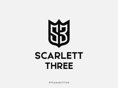 Scarlett Three - S 3 Monogram + Number Logo