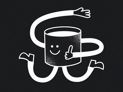 A happy jumping coffee mug caffeine coffee joy jump mug stamp