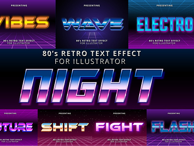 80s Retro Text Effect 80s 80s style cyberpunk game graphic style retro retro design retrofunk text effect