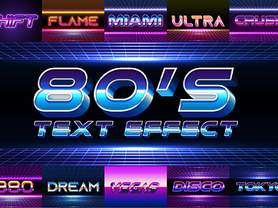 80's Retro Text effect