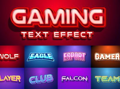 Gaming Style Text Effect for Adobe Illustrator 80s style cyberpunk game graphic style logo retro design text effect typography