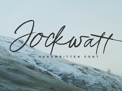 Jockwatt - Handwritten Font best brush design font hand lettered font lettering logo logotype painted script