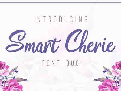Smart Cherie || Font Duo bold fashion font hand lettered font hand lettering ink logo logotype paint painted script script font thick typeface typography watercolor watercolour