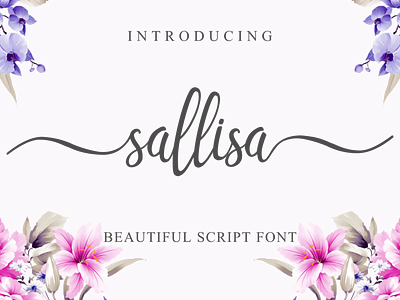 Sallisa || Script Font beautiful best handwriting handwritten lettering logo logos quotes script