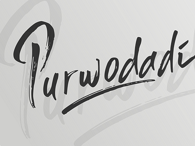 Purwodadi best branding brush design font hand lettered font illustration lettering logo painted script