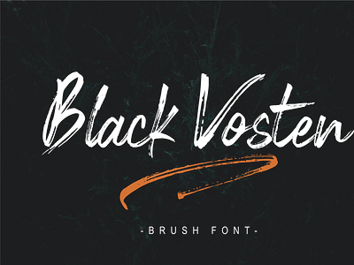 Black Vosten || Brush Font best branding brush font hand lettered font lettering logo logotype script vector