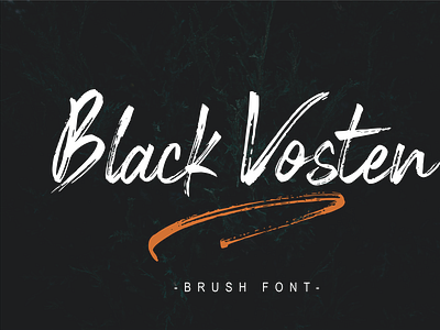 Black Vosten || Brush Font