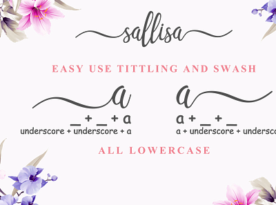 Preview font Sallisa best branding brush design fashion font lettering logo logotype script