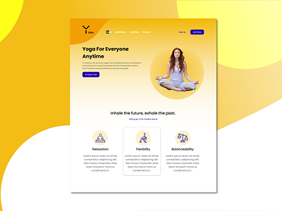 YOGA design illustrator inspiration ui webdesign