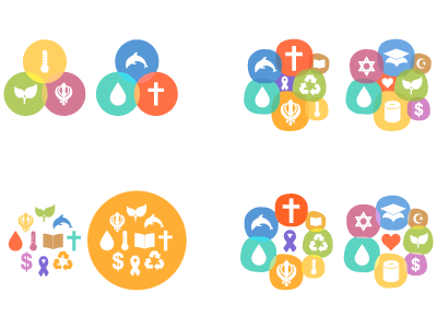Sanity Check charity colour colourful group grouping icons logo