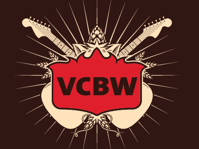 VCBW Silkscreen bottle cream logo red silkscreen vcbw