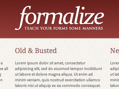 Formalize Dribbble css formalize