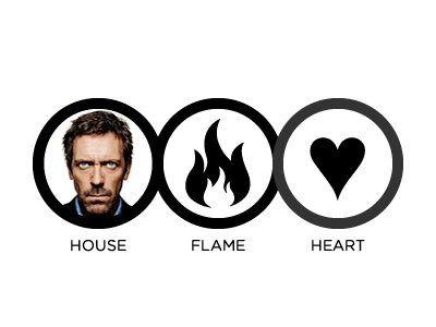 House, Flame, Heart