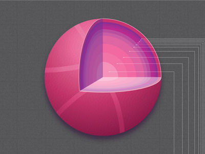 Interactive Dribbble Infographic css3 html5 infographic interactive pink purple