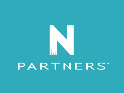 N Partners Identity (Block White) brand identity logo wordmark