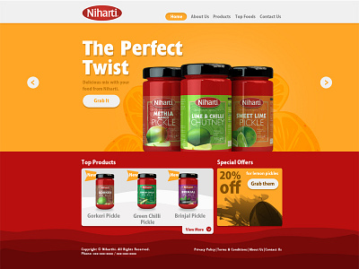 Niharthi jam kitchen web site pickle shamain spices web design