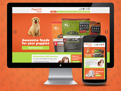 Pet Groom dog food pet food shamain web design web site