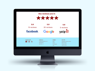 Star Rating bakery ecommerce ecommerce business footer rating review