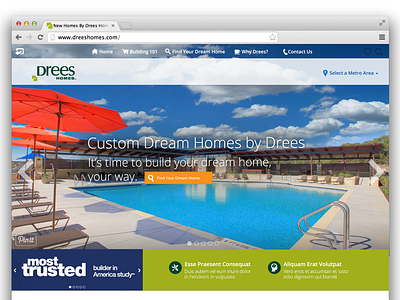 Drees Homepage Design2 branding design indianapolis midwest ui ui design ui ux ux ux web web web design website